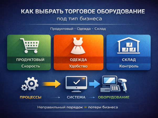 Как подобрать торговое оборудование для разных типов бизнеса
